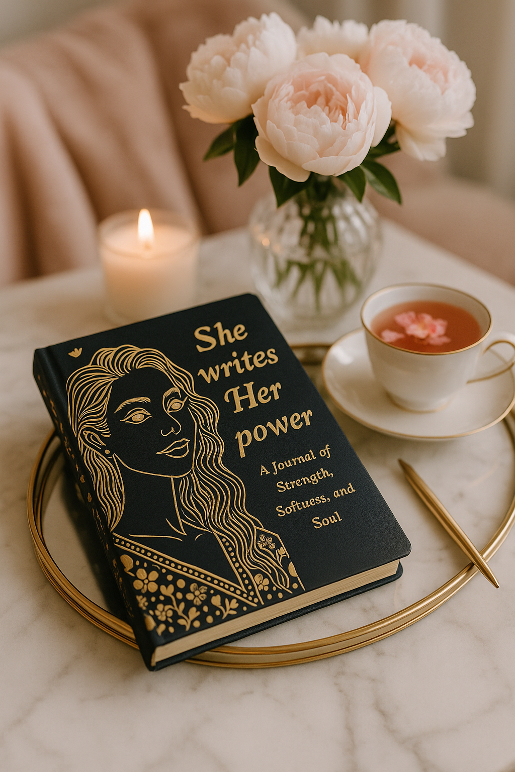 She Writes Her Power – A Feminine Journal of Strength, Self-Love & Soulful Reflection