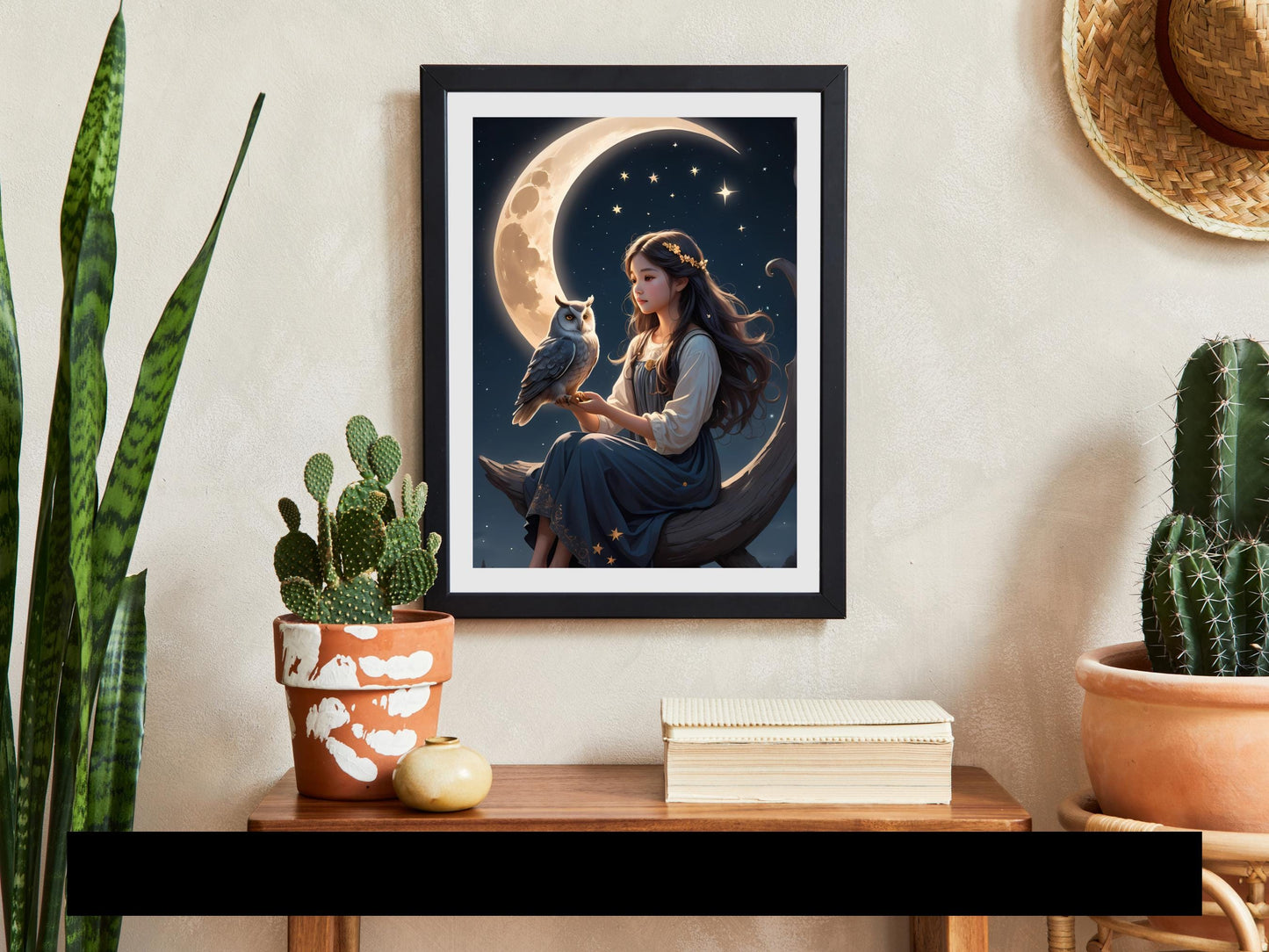 Glowing Owl Art; Digital Print, Wall Celestial Owl Print: Printable Wall Art. Stargazer Gift