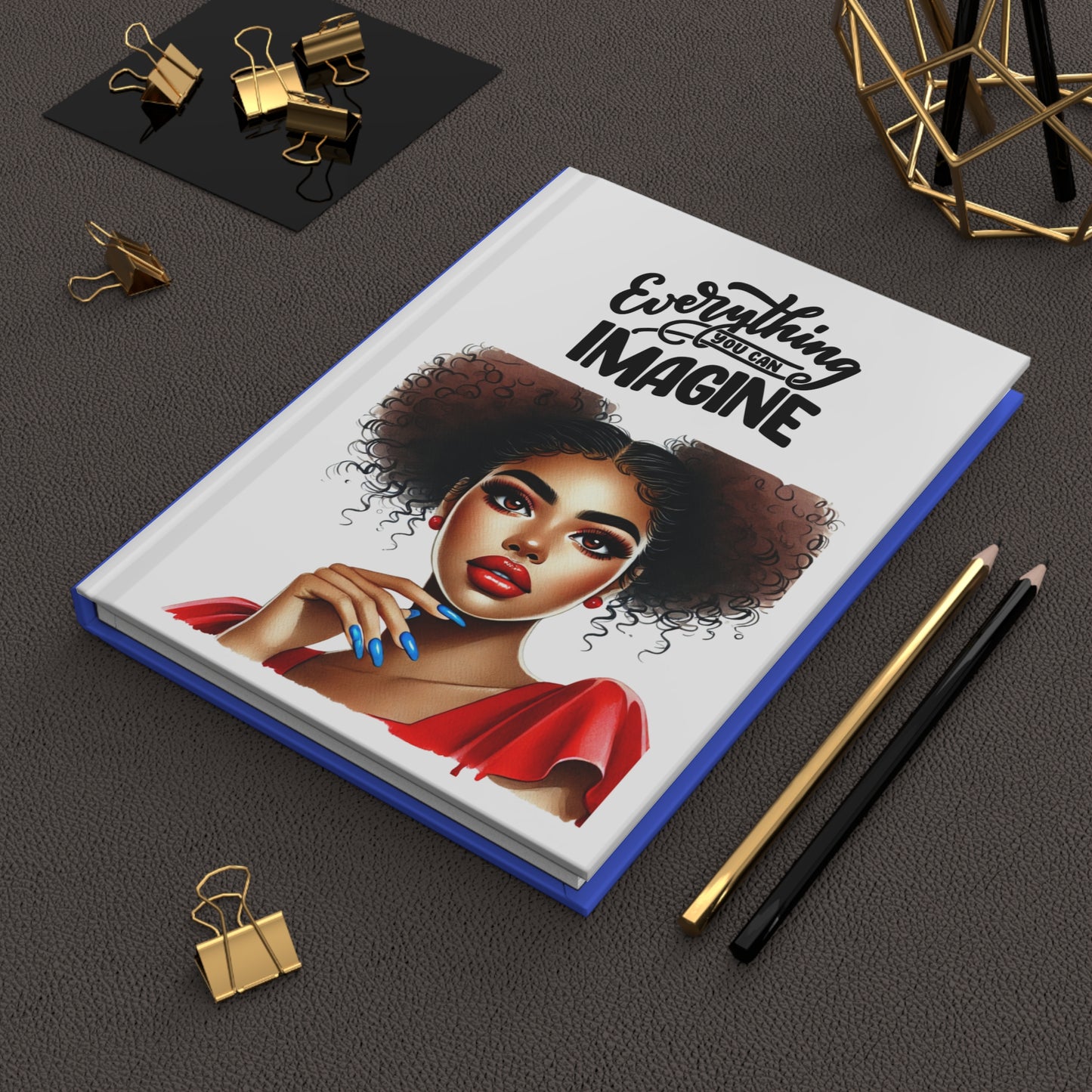 Black Girl Hardcover Journal Matte