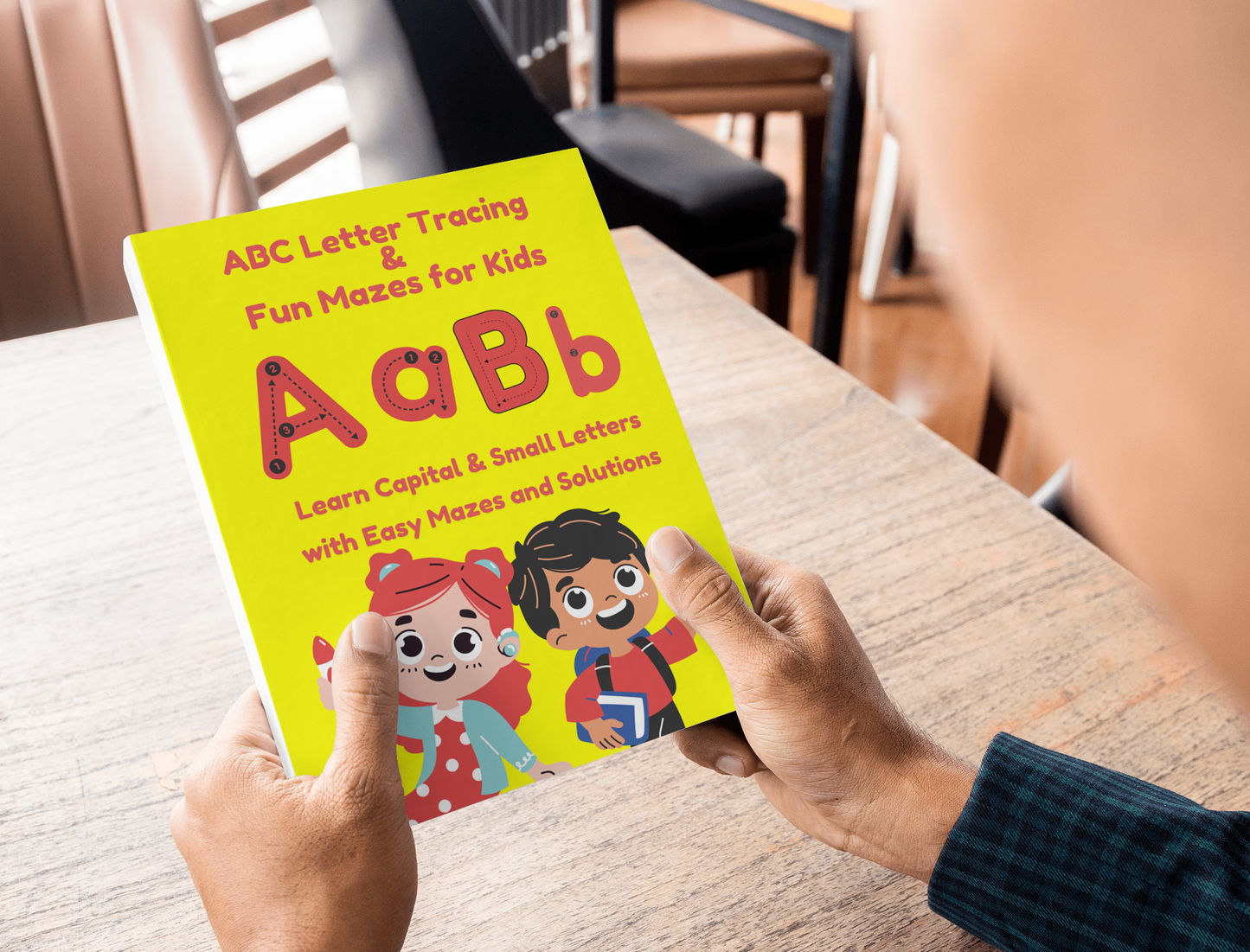 Fun ABC tracing, mazes & coloring for kids ages 3–5! Boost writing, problem-solving, & creativity. Perfect preschool workbook & gift for early learners.